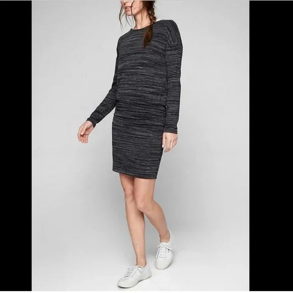 athleta dress long sleeve Athleta Coaster Luxe Long Sleeve Dress In Iris - 45% Off